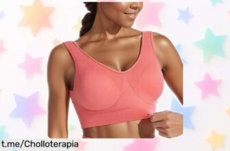 Sujetador deportivo sin aros para mujer con push up, precio de locos y con almohadillas extraíbles: tu aliado en yoga o running te espera, ¡no lo dejes escapar!