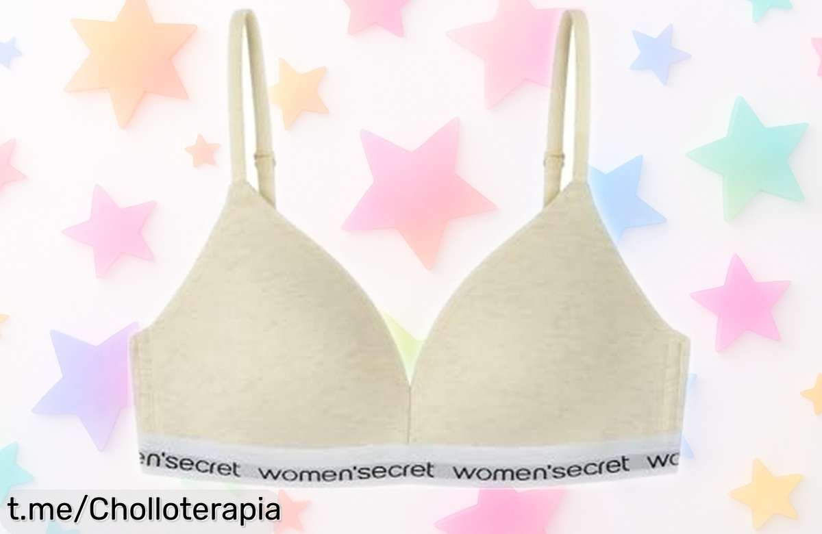 Sujetador triangular de Women’secret con relleno natural: ¡ofertón imperdible que realza tu look por un precio loco! No te lo pierdas, es hora de brillar.