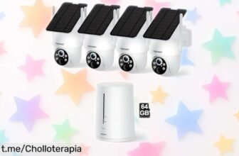 Súper kit de 4 cámaras solares FOSSENXE 2K para vigilar tu hogar sin cables ni cuotas, ¡aprovéchalo ya y cuida lo que más amas!