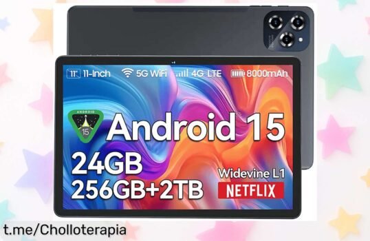 Tablet TABWEE W90 de 11” HD+ y 8 GB de RAM a precio tirado, ideal para tus series y juegos; ¡aprovecha este chollo antes de que desaparezca!