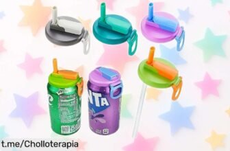 Tapa reutilizable para latas de refresco con pajita incluida, caída loca de precio y una solución práctica que no puedes dejar pasar. ¡Bebe sin preocupaciones ahora mismo!