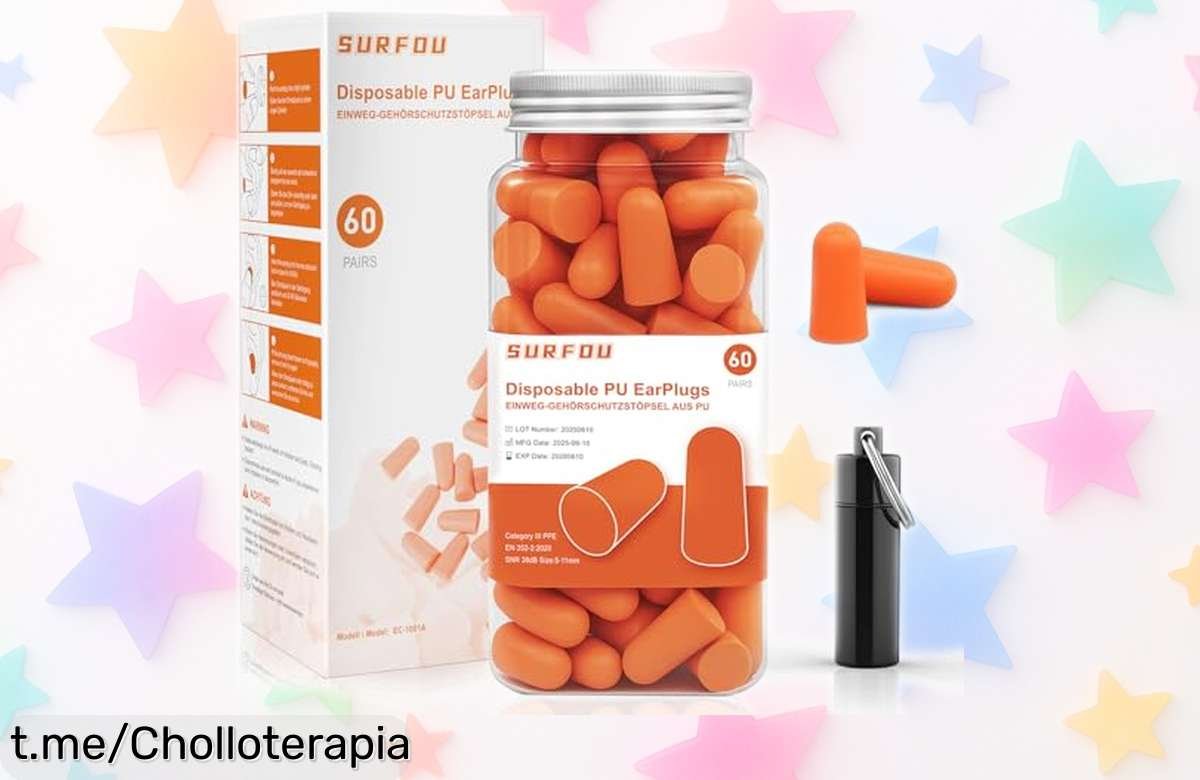 Tapones para los oídos SURFOU, ¡60 pares que te regalan noches de paz! Olvídate del ruido y descansa como nunca con este chollazo único.