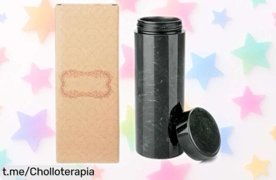 Taza de viaje GMYIAK con diseño de mármol y tapa a prueba de derrames, ¡un ofertón que no puedes dejar escapar para disfrutar tu café donde quieras!