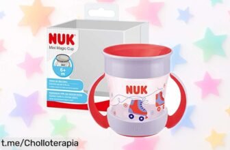 Taza para bebé NUK Mini Magic Cup: ¡el precio loco que estabas esperando! Sin manchas, fácil de agarrar y perfecta desde los 6 meses. No dejes pasar esta oportunidad para disfrutar sin preocupaciones.