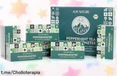 Té de menta piperita orgánico Alpi Nature en paquetazo XXL con 120 bolsitas para refrescar tus tardes, ahora a un precio loco que no puedes dejar escapar.
