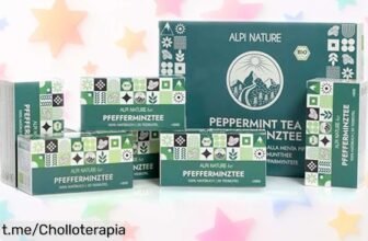 Té de menta piperita orgánico Alpi Nature en paquetazo XXL con 120 bolsitas para refrescar tus tardes, ahora a un precio loco que no puedes dejar escapar.