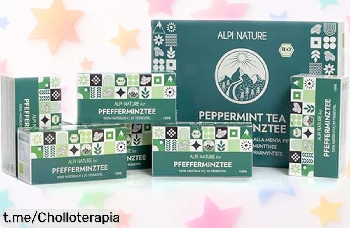 Té de menta piperita orgánico Alpi Nature en paquetazo XXL con 120 bolsitas para refrescar tus tardes, ahora a un precio loco que no puedes dejar escapar.