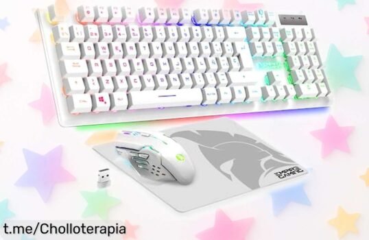 Teclado y ratón inalámbrico Empire Gaming Armor RF800 con mousepad RGB a precio loco, ¡hazte un setup brutal y domina tus partidas antes que se agote!