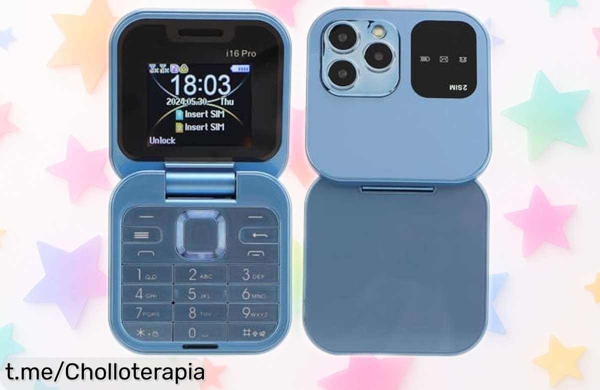 Teléfono móvil con tapa Yunir para mayores, pantalla doble y botones grandes a un precio increíble que no querrás dejar escapar. ¡Mejora tu comunicación ya mismo!