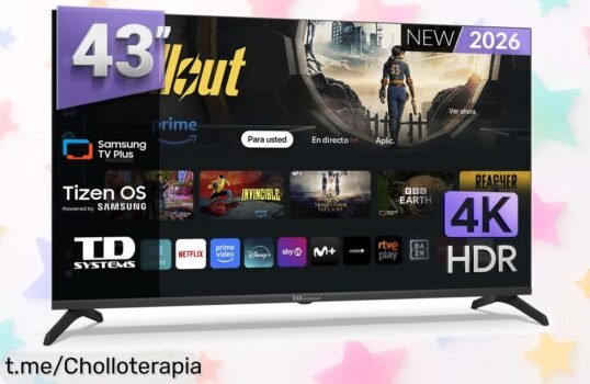 Televisión smart 43” TD Systems con 4K y Tizen OS a un precio increíble, no te pierdas la oportunidad de disfrutar tus series favoritas como nunca antes.