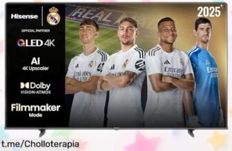 Televisor QLED Hisense 65E7Q de 65”: Oferta loca en calidad visual y sonido envolvente, vive tus juegos y películas como nunca antes. ¡Este chollo no se repite!