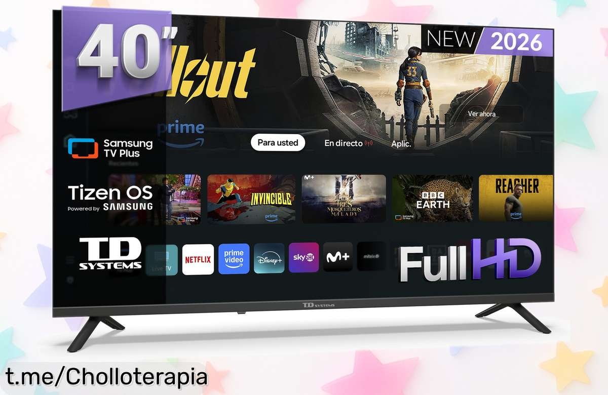Televisor TD Systems de 40” con Tizen OS y Gaming Hub, ¡rebajado a un precio de escándalo! No te quedes sin disfrutar tus series y juegos favoritos.