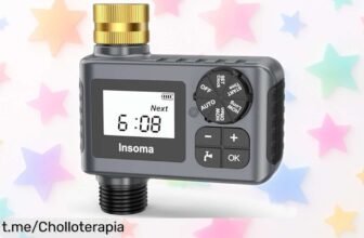 Temporizador para manguera de jardín con pantalla grande y bloqueo infantil, disfruta de un ofertón que hará brillar tu césped sin mover un dedo. ¡No te lo pierdas!