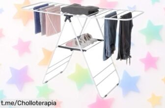 Tendedero plegable SHANN con alas, el ofertón que ahorra espacio y tiempo, ¡no dejes pasar esta oportunidad única para tener todo en orden ya!