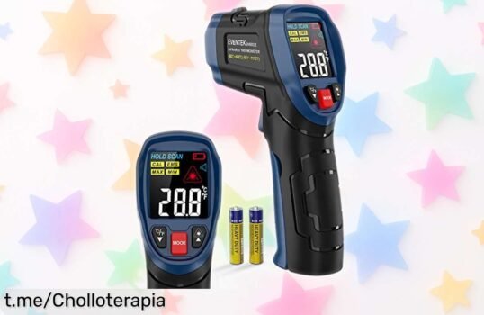 Termómetro de cocina Eventek que mide hasta 600 °C en un segundo, ¡ahora a precio regalado! No dejes pasar esta oportunidad y mejora tus recetas con este chollazo.