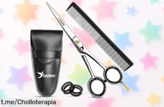 Tijeras de peluquería Candure para un corte perfecto y silencioso, ¡no te pierdas este ofertón que transformará tus sesiones de belleza en casa!