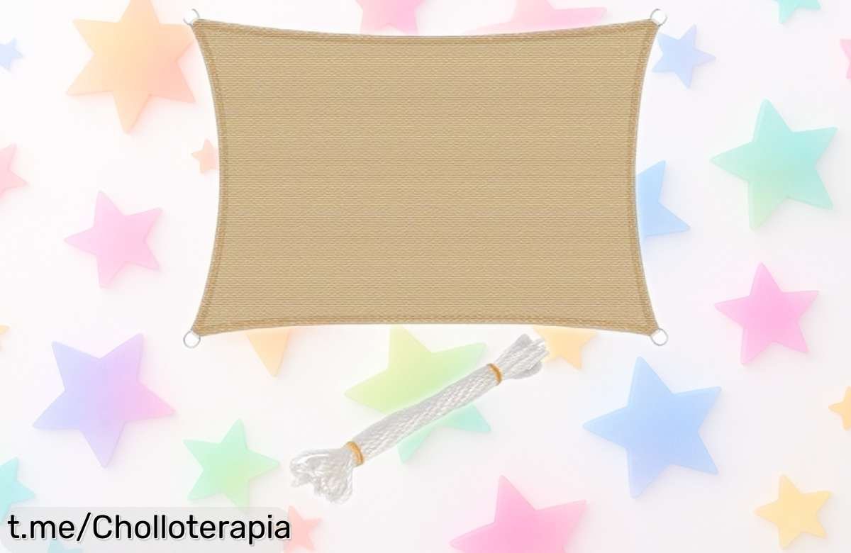 Toldo vela rectangular WOLTU que protege del sol y se instala rápido, ¡ofertón ideal para disfrutar al máximo el buen tiempo en tu jardín!