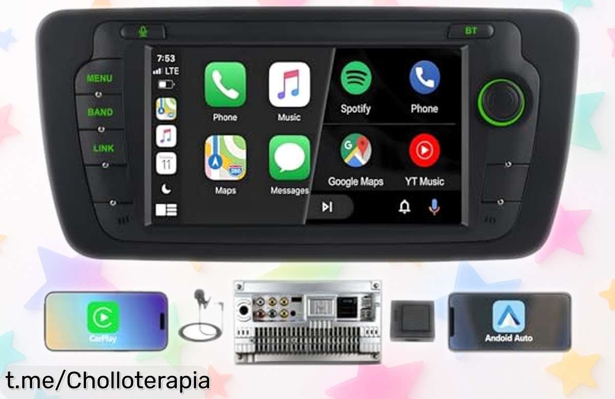 Transforma tu Seat Ibiza IV con esta radio IPS 7 que trae CarPlay y Android Auto, ¡aprovéchala ya antes de que se agote! Dale un nuevo ritmo a tus viajes.
