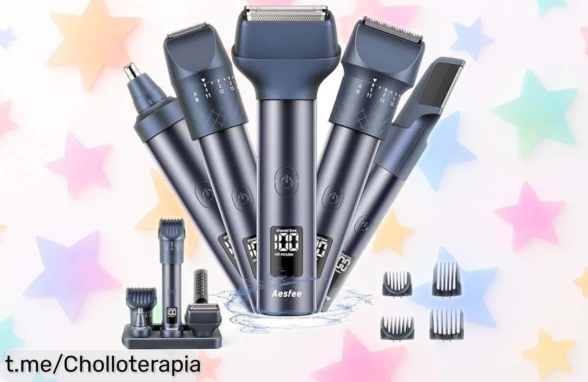 Transforma tu look con esta máquina corta pelo y barba de última generación: ¡ajustes personalizados, batería duradera y precio que parece un regalo! Aprovecha ya esta oferta.