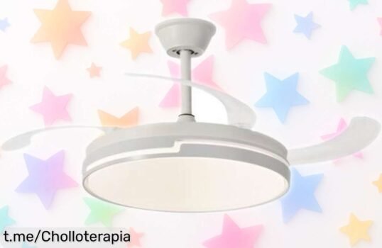 Ventilador de techo NARVI con luz LED y palas ocultas: el ofertón que refresca tu hogar sin vaciar la cartera, ¡no te lo puedes perder!