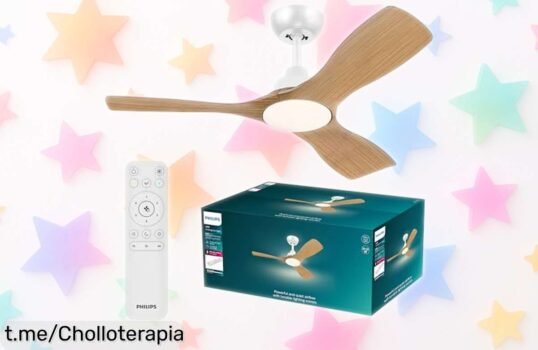 Ventilador de techo Philips con luz LED y mando: su precio loco hará que fresco y silencio se conviertan en el nuevo lujo de tu hogar. ¡No te lo pierdas!