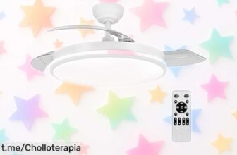 Ventilador de techo con luz LED ajustable y mando para disfrutar en cualquier época del año, no te pierdas este ofertón que hará brillar tu hogar como nunca antes.
