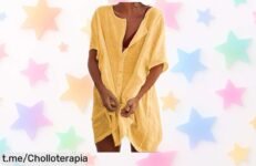 Vestido y camisa tipo kaftán de algodón para el verano a precio de risa, ¡no pierdas la oportunidad de lucir un look fresco en tus días soleados!