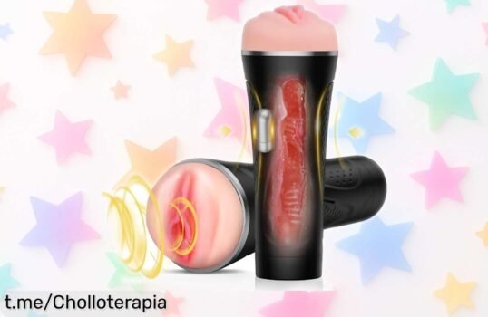 Vibrante y realista masturbador masculino 3D con potente vibración que dejarás a precio de broma; ¡eleva tu placer al instante y no te quedes sin el tuyo!