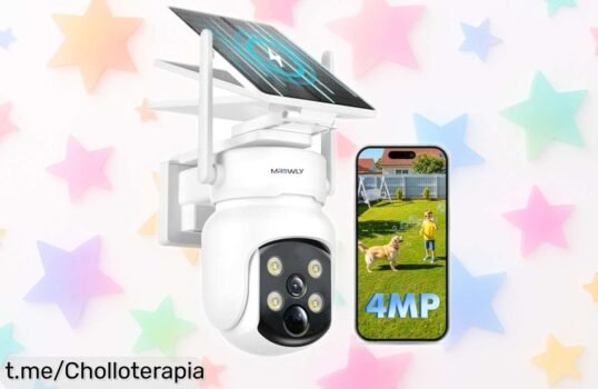 Vigila tu hogar con la cámara solar exterior Mrowly: visión nocturna, giro 360° y detección inteligente a un precio espectacular que no puede esperar.