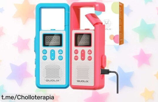 Walkie talkie profesional recargable con linterna y 3 millas de alcance, ¡un chollo que no puedes dejar pasar! Aprovecha su precio increíble antes de que se acabe.