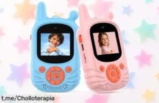 Walkie talkies de vídeo para niños con cámara HD dual, pack de 2 a un precio loco: ¡deja que se diviertan comunicándose sin parar y aprovecha esta oferta increíble!