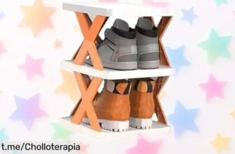 Zapatero plegable estrecho de 2 niveles CHEOTIME, aprovecha este precio escándalo y transforma tu desorden en felicidad, ¡organiza tus zapatos ya!