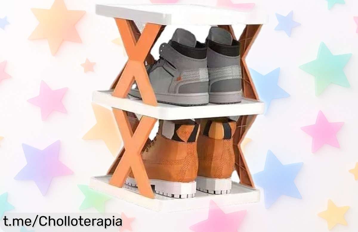 Zapatero plegable estrecho de 2 niveles CHEOTIME, aprovecha este precio escándalo y transforma tu desorden en felicidad, ¡organiza tus zapatos ya!
