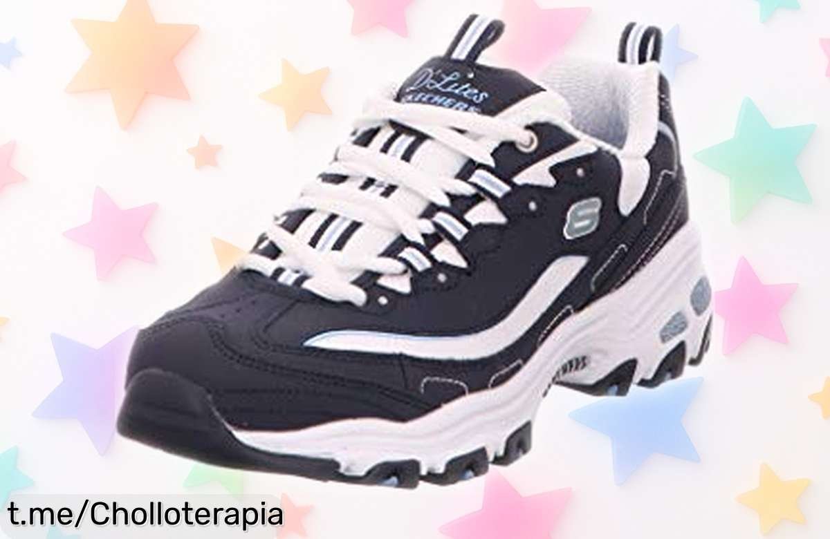 Zapatillas Skechers D’Lites Biggest Fan para mujer a un precio loco, perfectas para seguir tu ritmo diario con estilo. ¡Aprovecha este chollo y dale alegría a tus pies!