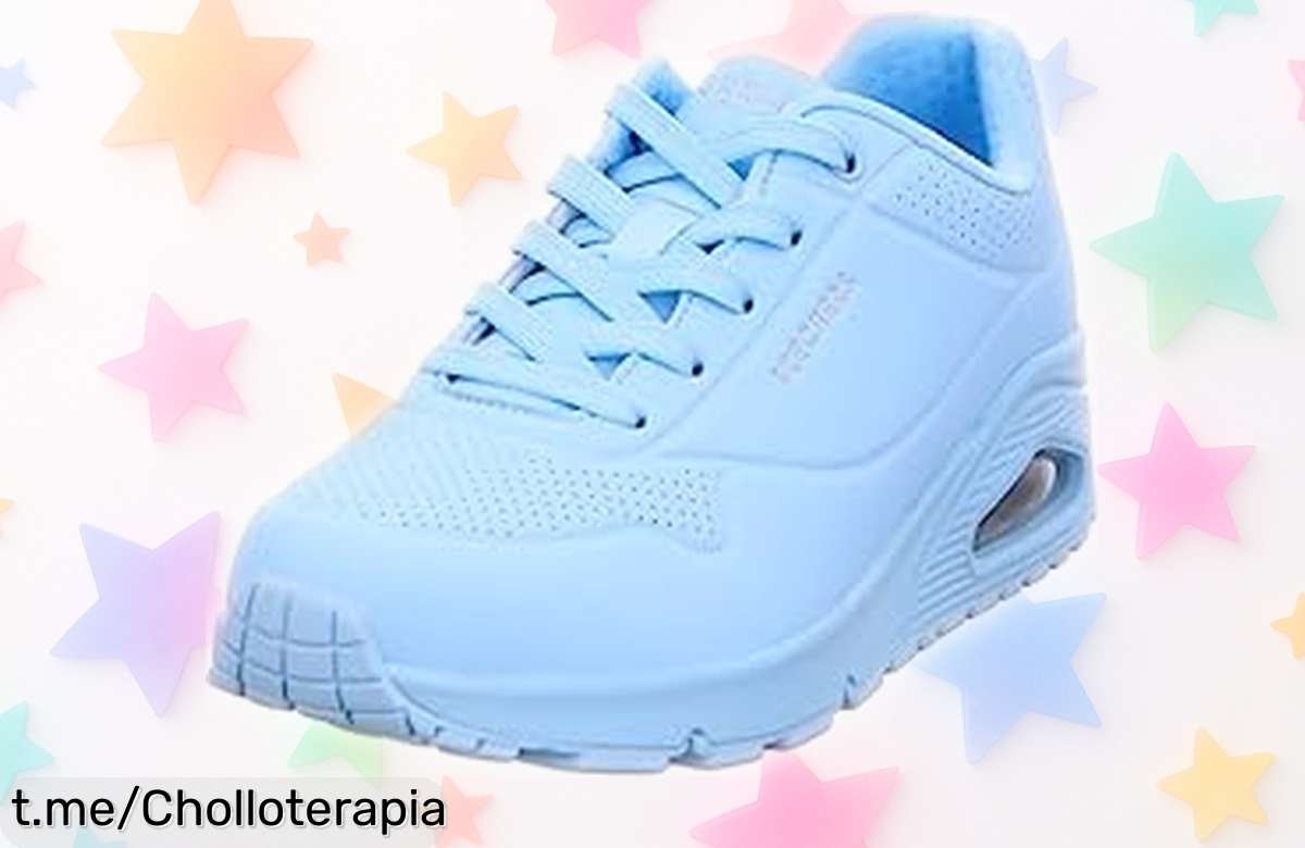 Zapatillas Skechers Uno para mujer, ¡súper fáciles de poner y quitar en un segundo! No te pierdas este ofertón que hará tus días más ligeros y alegres.