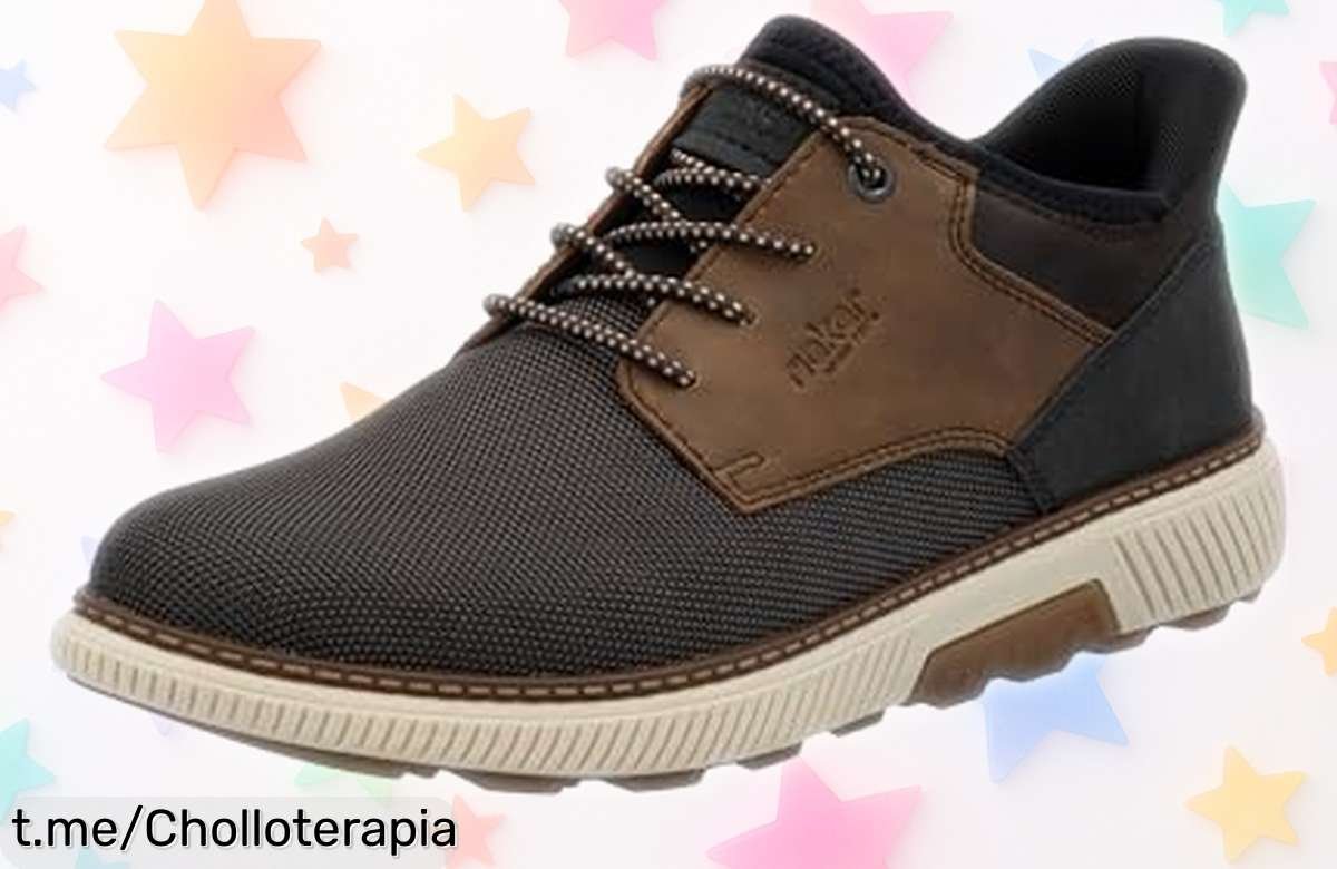 Zapatillas extra anchas Rieker B3357 para hombre, cómodas y duraderas a precio de ganga; ¡no te las puedes perder si buscas confort y estilo!