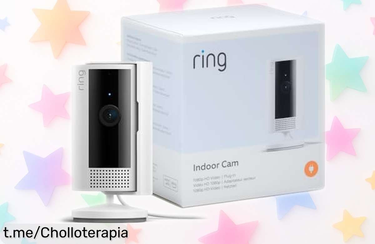 Increíble cámara de vigilancia Ring Indoor 2.ª gen para mimar a tus mascotas con vídeo HD y sonido bidireccional, ¡un super chollo para que las cuides desde tu móvil sin complicaciones!
