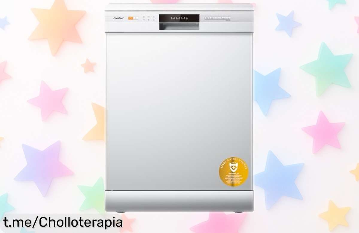 Lavavajillas COMFEE’ CDWPF1201PW con control móvil y lavado intensivo a 70º, ¡está de oferta brutal! Aprovecha su precio de escándalo y facilita tu vida ya mismo.