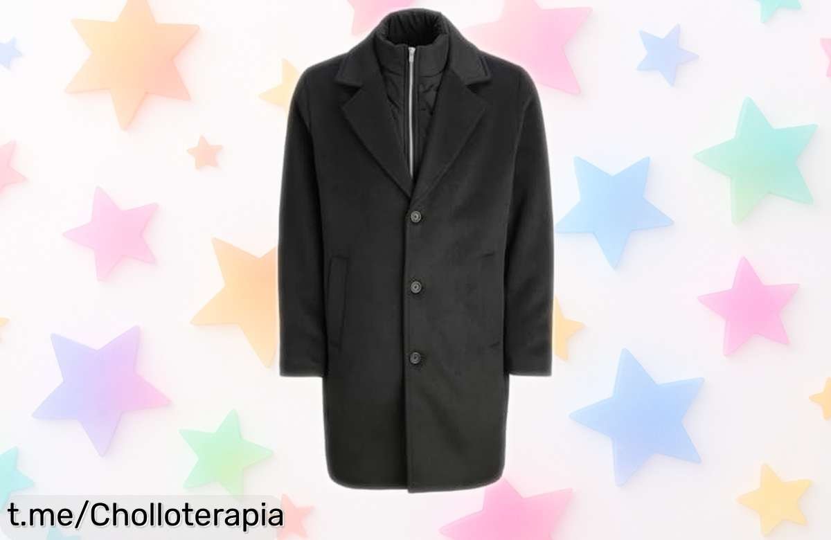 Abrigo de lana mezcla Jack & Jones con estilo elegante a un precio que no cuadra en ningún sitio, ¡aprovéchalo antes de que se acabe y da ese toque especial a tu look!