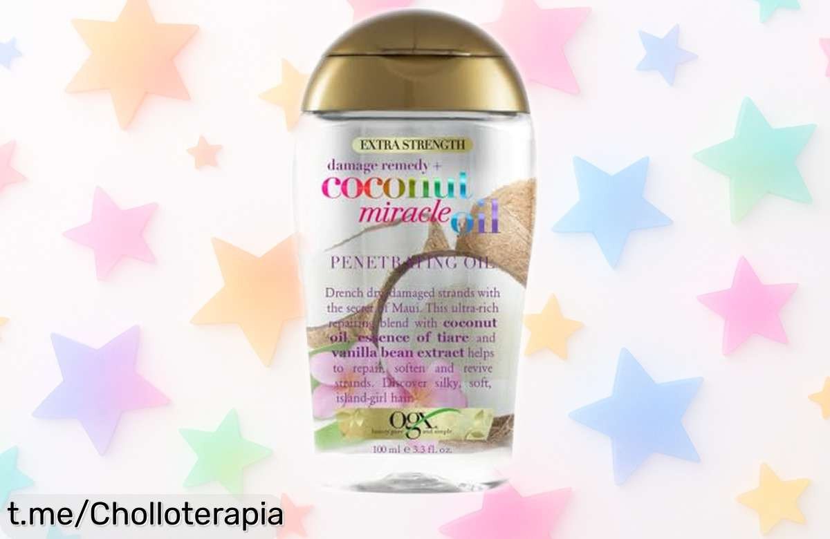 Aceite OGX Coconut Miracle Oil: ¡revive tu pelo seco y dañado con un aroma brutal! Aprovecha este ofertón increíble antes de que se acabe.