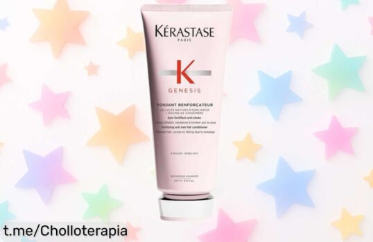 Acondicionador fortificante Kérastase Genesis, ¡héroe para tu cabello fino! Con un precio rebajado que es una locura, fortalece e hidrata tu melena al instante. ¡No dejes pasar esta maravilla!