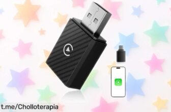 Adaptador CarPlay inalámbrico para iPhone: precio locura y conexión al instante con tu coche, disfruta de música y apps sin cables mientras te desplazas. ¡No dejes pasar esta oferta!