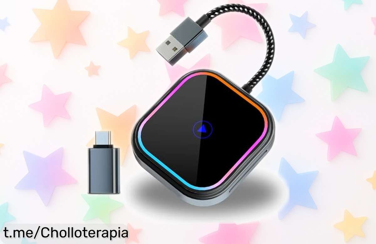 Adaptador CarPlay y Android Auto inalámbrico para el coche, ¡conéctate al instante y viaja sin líos! Aprovecha esta mega oferta que no querrás dejar pasar.