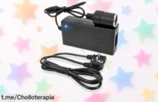 Adaptador de mechero a enchufe para casa: ¡convierte 220V a 12V y da vida a tus gadgets de coche con un precio que no vas a querer dejar pasar!