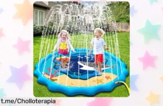 Alfombra rociadora de agua XUNIVERS Splash Pad, diversión a raudales para los peques y tu perro con chorros ajustables: ¡un capricho mojado a precio rebajado que no te puedes perder!