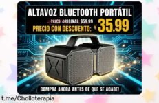 Altavoz Bluetooth BUGANI de 160W que hace vibrar tu mundo, perfecto para cualquier lugar y con resistencia al agua: ¡nunca viste un ofertón así! Lleva la fiesta contigo hoy mismo.