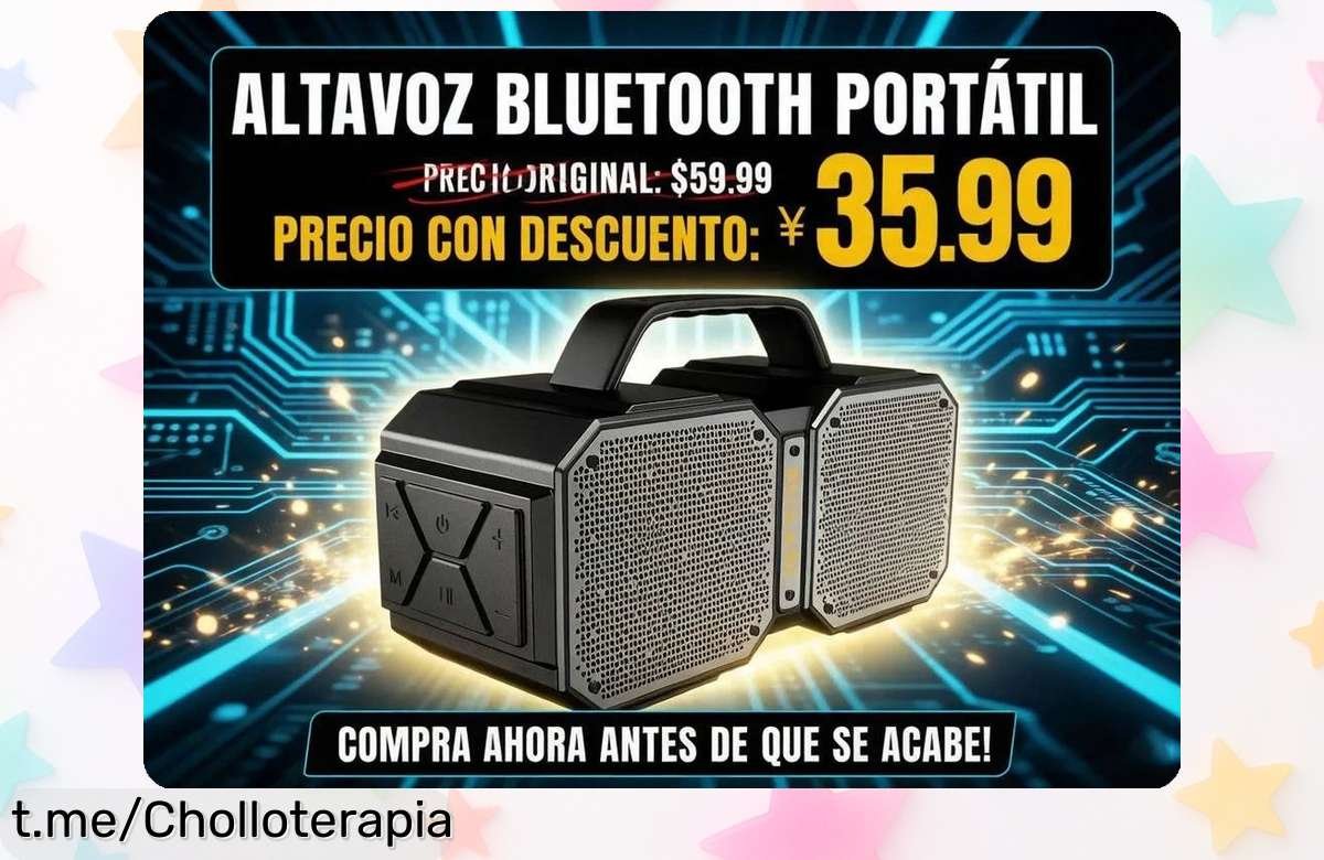 Altavoz Bluetooth BUGANI de 160W que hace vibrar tu mundo, perfecto para cualquier lugar y con resistencia al agua: ¡nunca viste un ofertón así! Lleva la fiesta contigo hoy mismo.