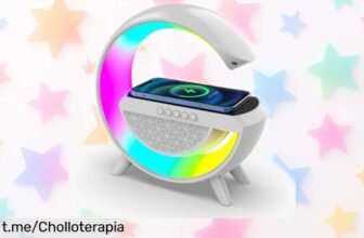 Altavoz Bluetooth, lámpara y cargador inalámbrico estilo G a precio de escándalo: ¡disfruta sin cables y llévate este chollo antes que se agote!