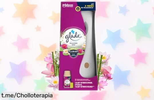 Ambientador automático Glade Relaxing Zen con recambio: aroma relajante que transforma tu hogar durante 60 días. ¡No dejes pasar este ofertón, siente la calma en cada rincón!