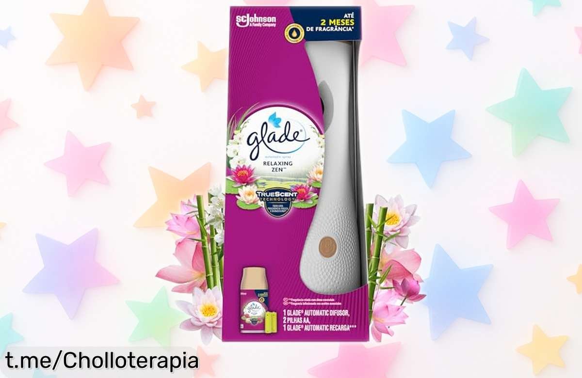 Ambientador automático Glade Relaxing Zen con recambio: aroma relajante que transforma tu hogar durante 60 días. ¡No dejes pasar este ofertón, siente la calma en cada rincón!